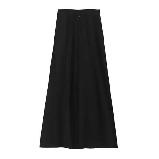 Casual Solid Column Wide Leg Pants