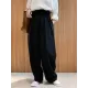 Loose Wide-Leg Velcro Suit Pants