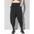 Stylish Black Asymmetric Elasticity Harem Pants