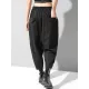 Stylish Black Asymmetric Elasticity Harem Pants