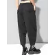 Stylish Black Asymmetric Elasticity Harem Pants