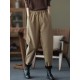 Thicken Velvet Elasticity Solid Color  Casual Pants