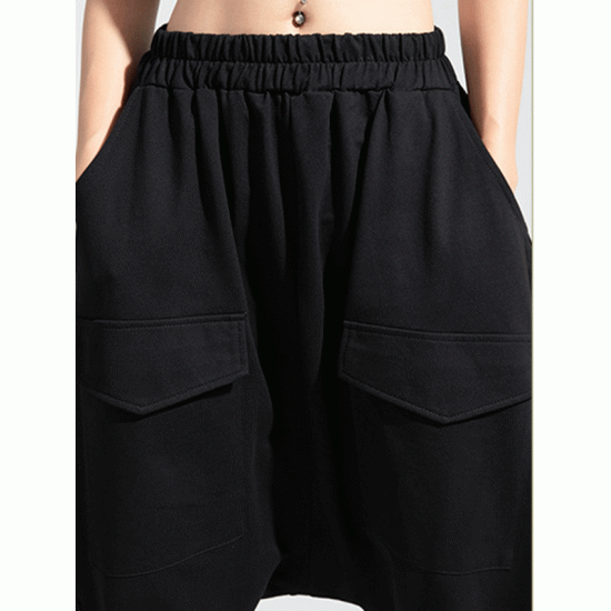 Zipper Original Simple Loose Solid Harem Pants