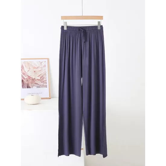 Solid Color Loose Modal Wide-Leg Casual Pants