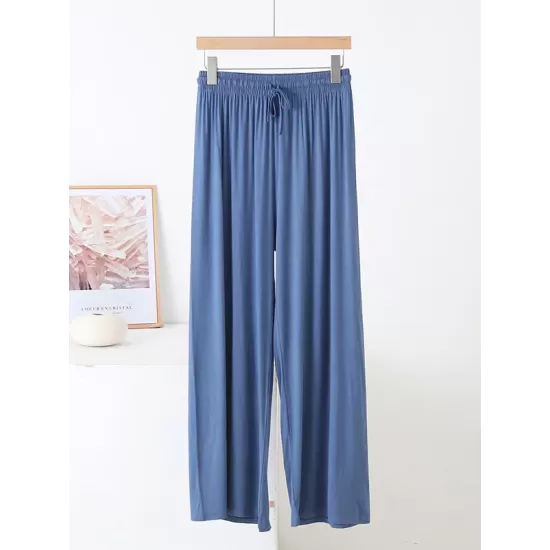 Solid Color Loose Modal Wide-Leg Casual Pants