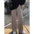 Pleated Solid Color Comfortable Casual Loose Wide-Leg Pants