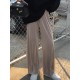 Pleated Solid Color Comfortable Casual Loose Wide-Leg Pants