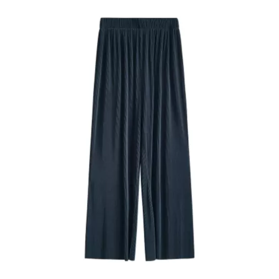 Pleated Solid Color Comfortable Casual Loose Wide-Leg Pants