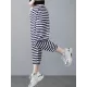 Loose Striped Drawstring Harem Sports Pants