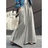 Loose Urban Gray Wide Leg Elastic Waist Pants