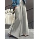 Loose Urban Gray Wide Leg Elastic Waist Pants