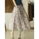 Original Floral Cotton-Blend A-Line Skirt