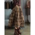 Artistic Retro Plaid A-Line Skirt