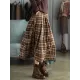 Artistic Retro Plaid A-Line Skirt