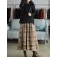 Artistic Retro Plaid A-Line Skirt