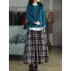 Artistic Retro Plaid A-Line Skirt