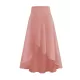 Simple  Asymmetric Split-Front Falbala Solid Color  Skirts Bottoms