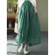 Casual Solid Color Empire A-Line Skirt