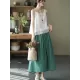 Casual Solid Color Empire A-Line Skirt