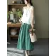 Casual Solid Color Empire A-Line Skirt