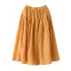 Casual Solid Color Empire A-Line Skirt