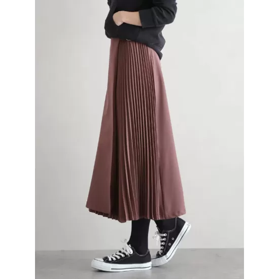 Graceful A-Line Pleated Skirt