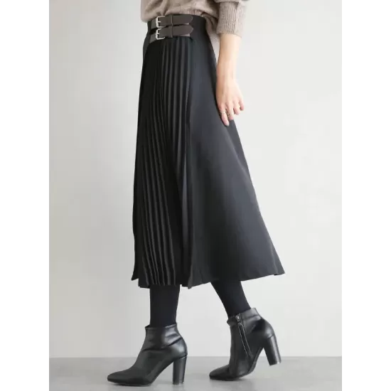 Graceful A-Line Pleated Skirt