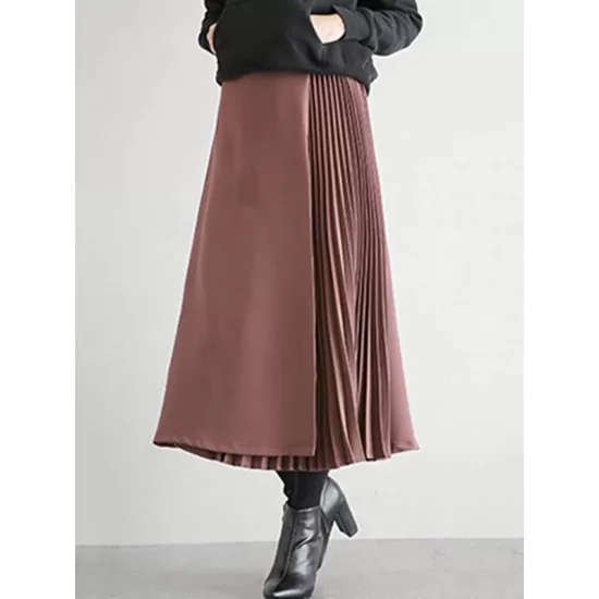 Graceful A-Line Pleated Skirt