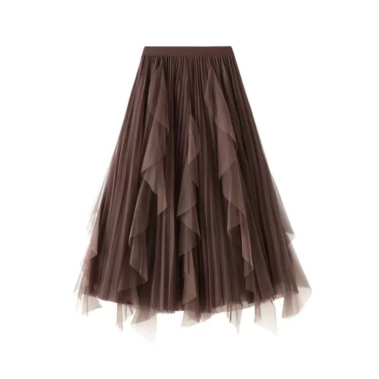 Original Stylish 7 Colors Falbala Gauze Skirt