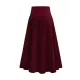 Simple  Asymmetric Split-Front Falbala Solid Color  Skirts Bottoms