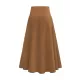 Simple  Asymmetric Split-Front Falbala Solid Color  Skirts Bottoms