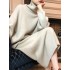 Urban Loose Solid Color High-Neck Sweater Tops & Skirts Bottoms Suits