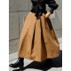 Solid Color A-line Loose Skirts Bottoms