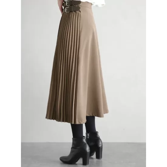 Graceful A-Line Pleated Skirt