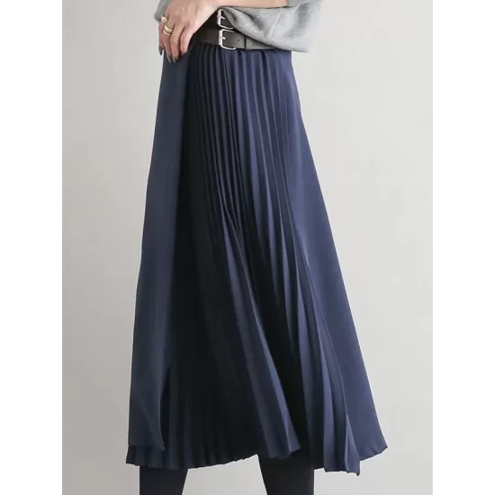 Graceful A-Line Pleated Skirt