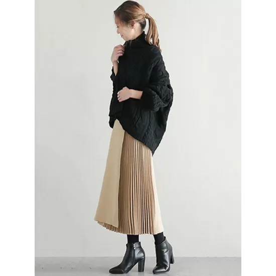 Graceful A-Line Pleated Skirt