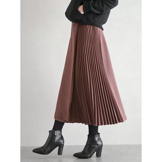 Graceful A-Line Pleated Skirt