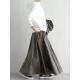 Elegant Split-Joint Color Skirt