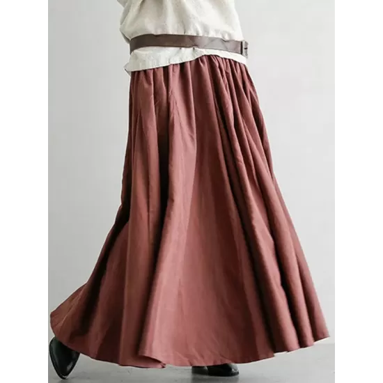 Elegant Split-Joint Color Skirt