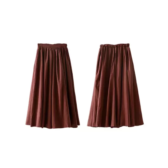 Elegant Split-Joint Color Skirt