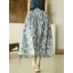 Original Floral Cotton-Blend A-Line Skirt