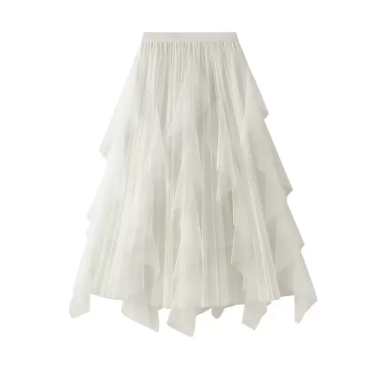 Original Stylish 7 Colors Falbala Gauze Skirt