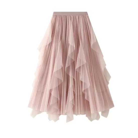 Original Stylish 7 Colors Falbala Gauze Skirt