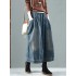 Split-joint Denim Skirt Bottom