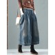 Split-joint Denim Skirt Bottom