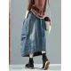 Split-joint Denim Skirt Bottom