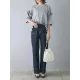 Beaded Ruffled Solid Color Half Sleeves Round-Neck T-Shirts Tops&Pants Two Pieces Set