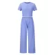 Simple Solid Color T-Shirt & Pants Two Pieces Set