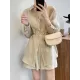 Loose Solid Color Long Sleeves Blouse + Pleated Shorts Two Pieces Set