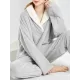 Coral Fleece Split-Joint V-Neck + Pants Pajama Two Pieces Set